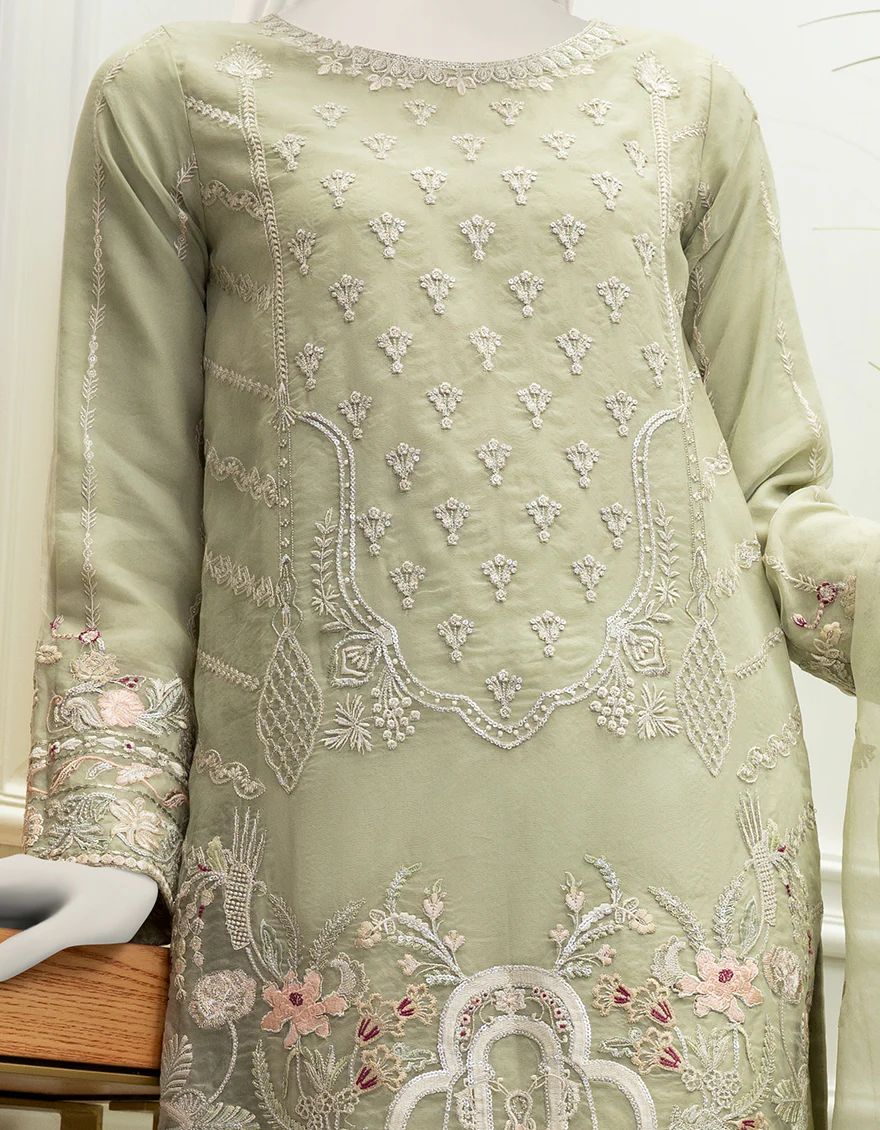 MINT GREEN ORGANZA 3PC STITCHED | JJPW-S-JPWS-US-22-344 FB/AJ-010 - Image 4