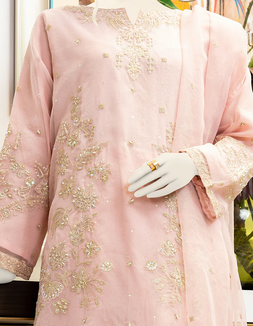 PINK ORGANZA 3PC STITCHED | JJPW-S-JPWS-US-22-345 FB/AJ-011 - Image 2