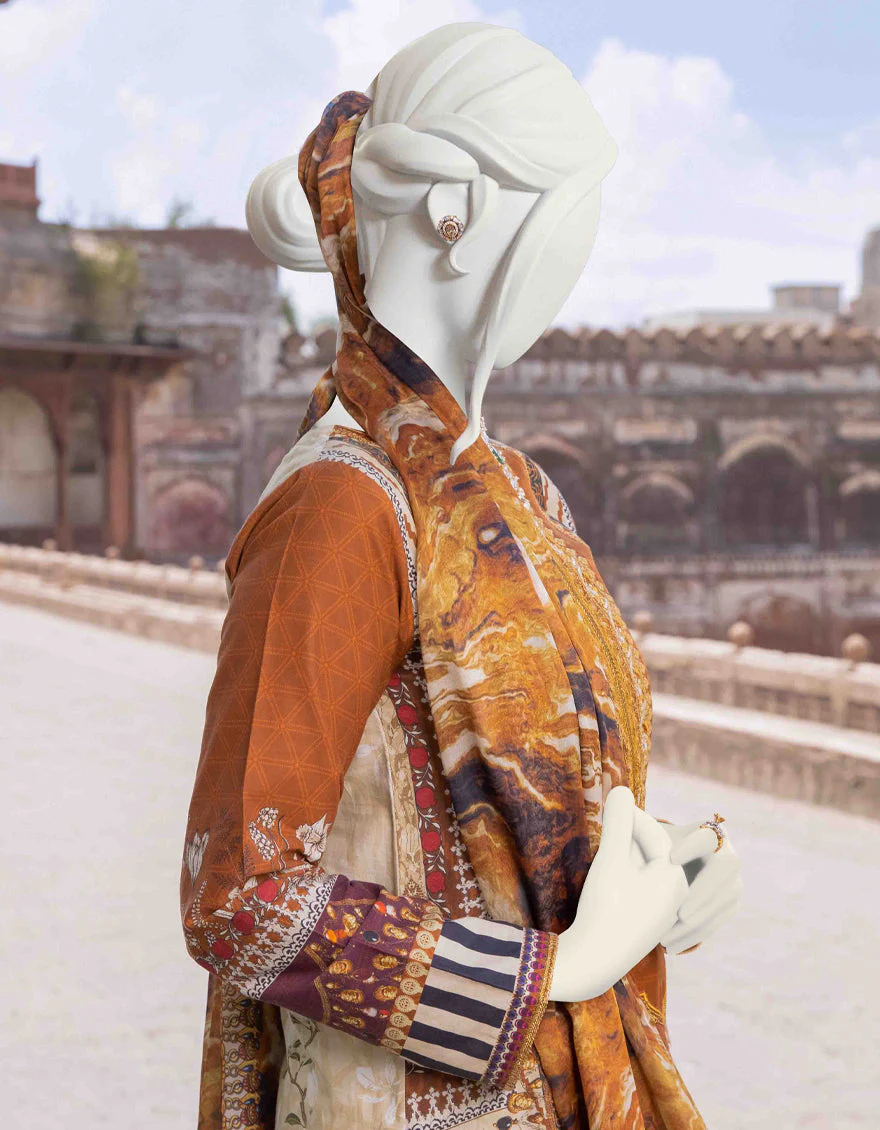 BEIGE CAMBRIC 3PC STITCHED | JJPW-S-JPWS-US-22-362 FB/RIPPLE - Image 3