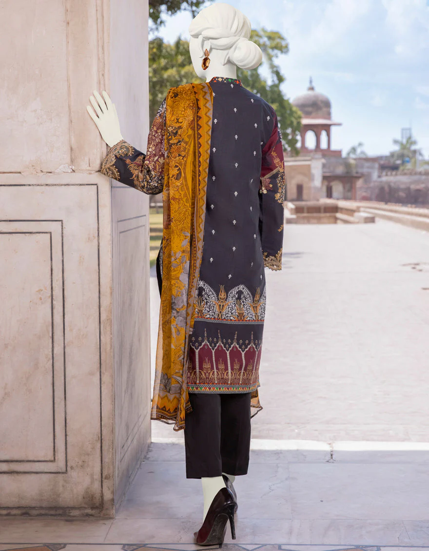 BLACK CAMBRIC 3PC STITCHED | JJPW-S-JPWS-US-22-369 FB/KHARDIL - Image 2