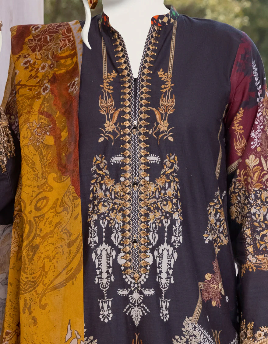 BLACK CAMBRIC 3PC STITCHED | JJPW-S-JPWS-US-22-369 FB/KHARDIL - Image 3