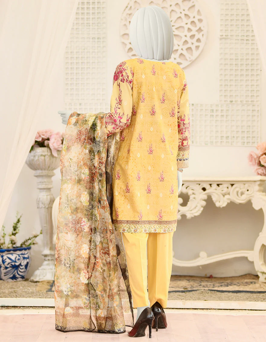 YELLOW CAMBRIC 3PC STITCHED | JJPW-S-JPWS-US-22-372 FB/AZURE - Image 2