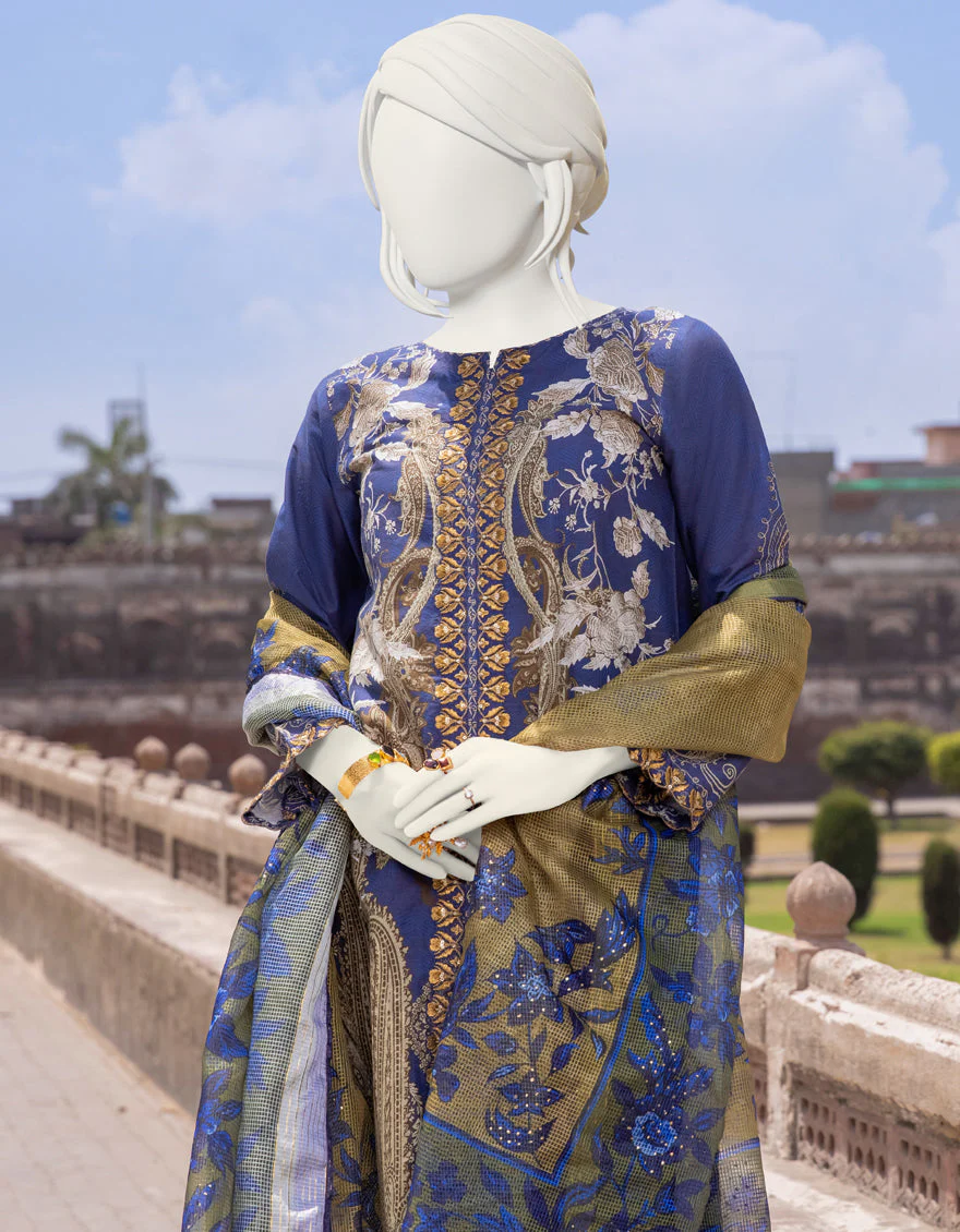 BLUE CAMBRIC 3PC STITCHED | JJPW-S-JPWS-US-22-378 FB/SOZ(22-3113) - Image 3