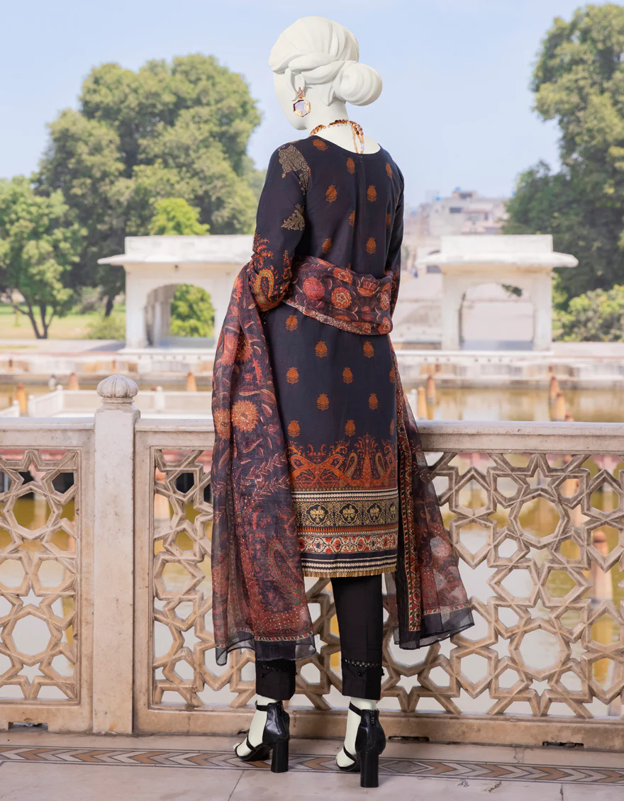 BLACK CAMBRIC 3PC STITCHED | JJPW-S-JPWS-US-22-380 FB/RIVAYAT - Image 2