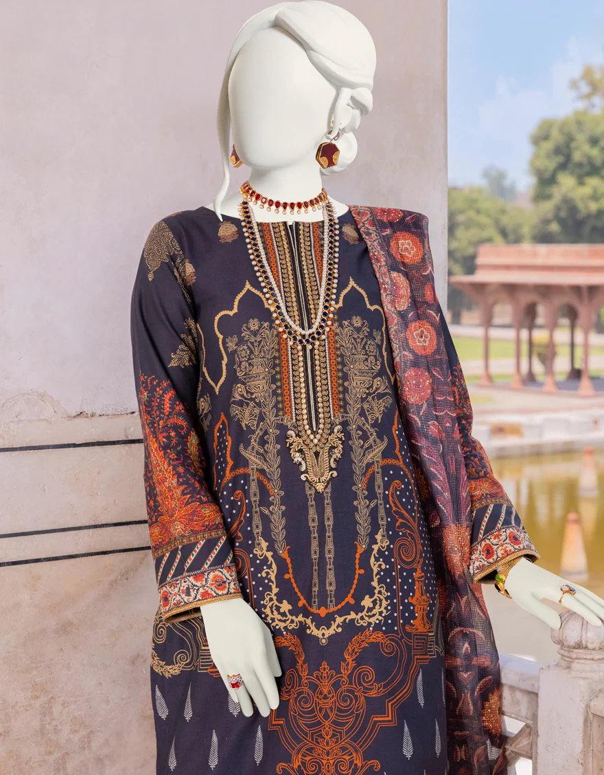 BLACK CAMBRIC 3PC STITCHED | JJPW-S-JPWS-US-22-380 FB/RIVAYAT - Image 3