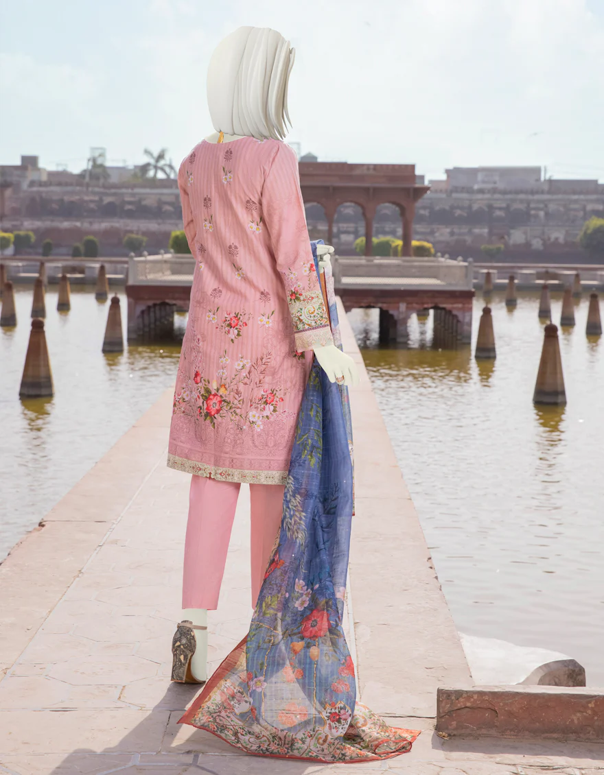 PEACH CAMBRIC 3PC STITCHED | JJPW-S-JPWS-US-22-384 FB/MEADOW - Image 2