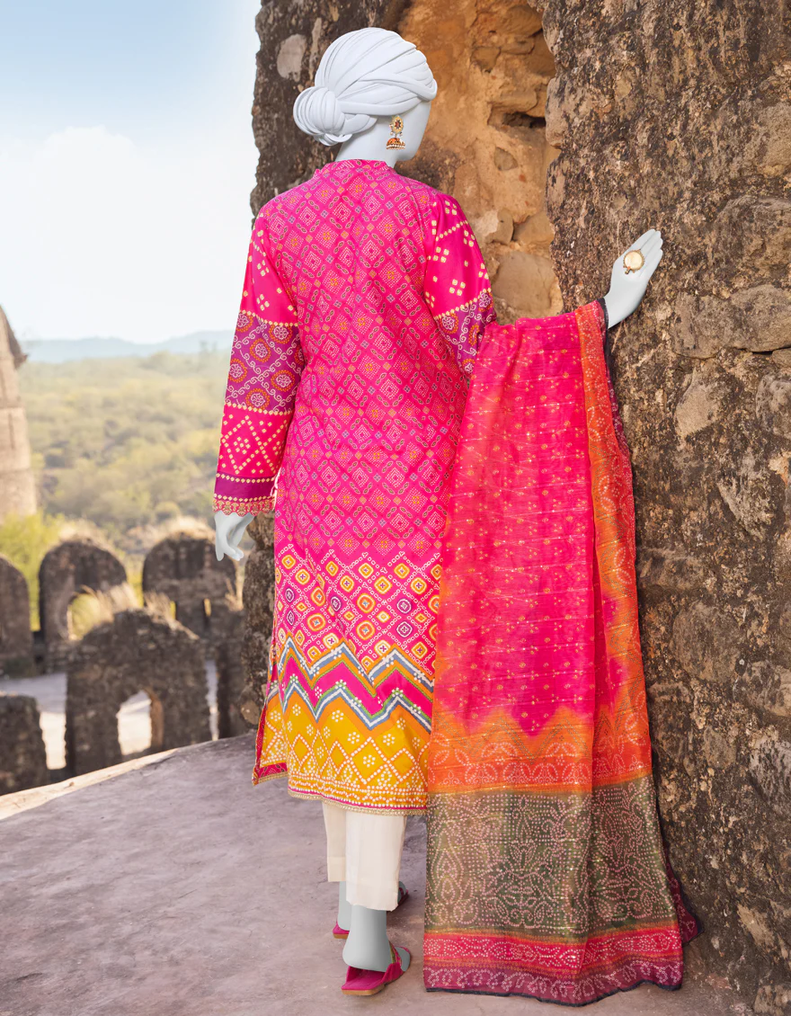 PINK CAMBRIC 3PC STITCHED | JJPW-S-JPWS-US-23-525 FB/MARJAN(23-2125) - Image 2