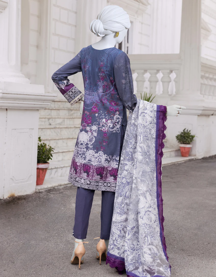 LIGHT PURPLE CAMBRIC 3PC STITCHED | JJPW-S-JPWS-US-23-530 FB/TIMELESS - Image 2