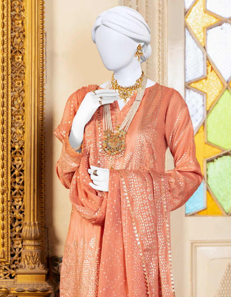 TEA PINK LAWN 3PC STITCHED | JJPW-S-JPWS-US-23-538 FB/JN-368 - Image 4