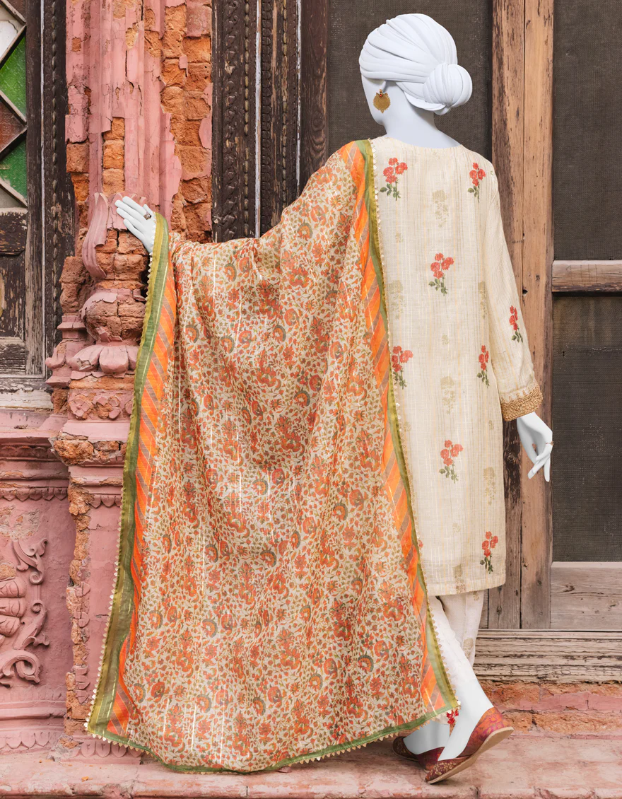 OFF WHITE COTTON 3PC STITCHED | JJPW-S-JPWS-US-23-556 FB/MAAHI - Image 2