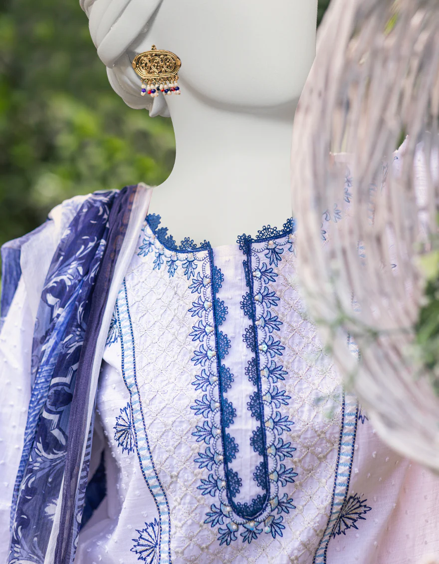WHITE COTTON SILK 3PC STITCHED | JJPW-S-JPWS-US-23-606 FB/FOSSIAL - Image 3