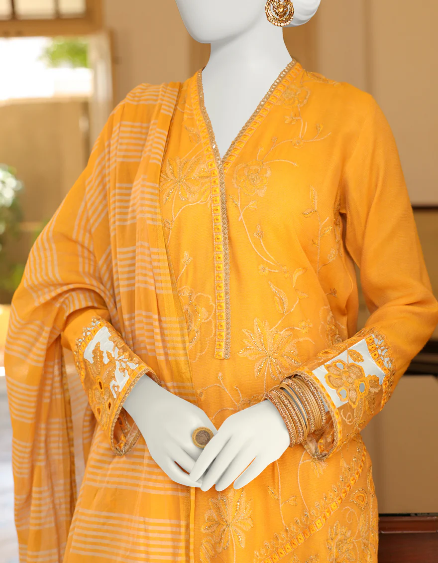 YELLOW NET 3PC STITCHED | JJPW-S-JPWS-US-23-616 FB/JA-937 - Image 3