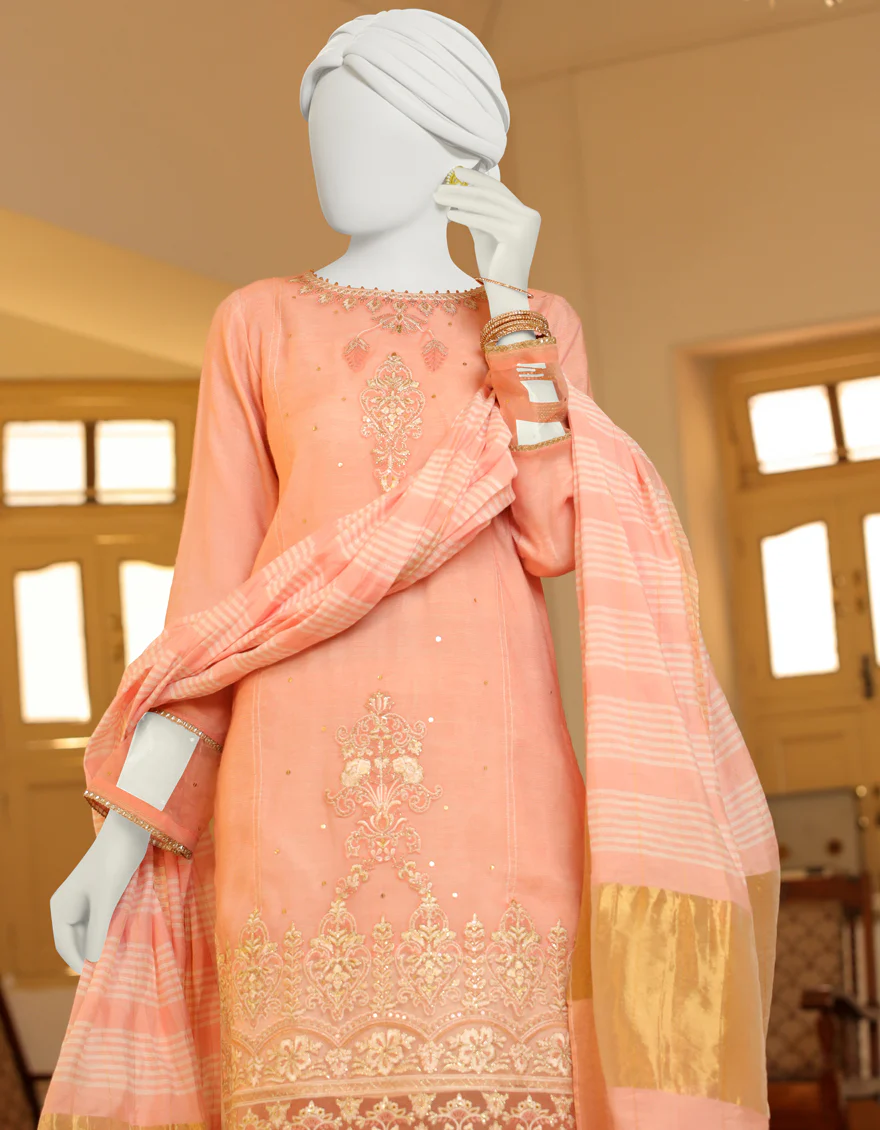 PEACH COTTON 3PC STITCHED | JJPW-S-JPWS-US-23-617 FB/JN-420 - Image 2