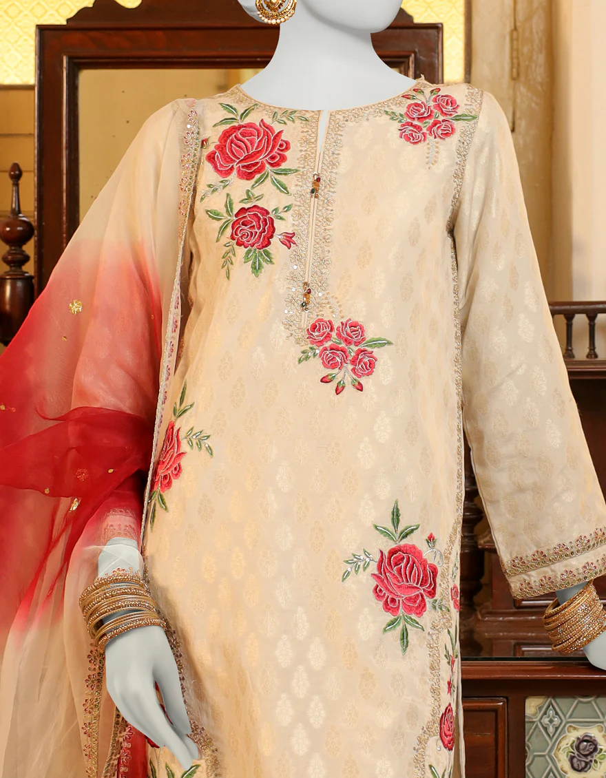 OFF WHITE JACQUARD 3PC STITCHED | JJPW-S-JPWS-US-23-619 FB/JA-936 - Image 3