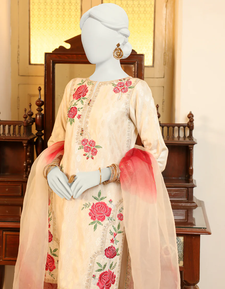 OFF WHITE JACQUARD 3PC STITCHED | JJPW-S-JPWS-US-23-619 FB/JA-936 - Image 4