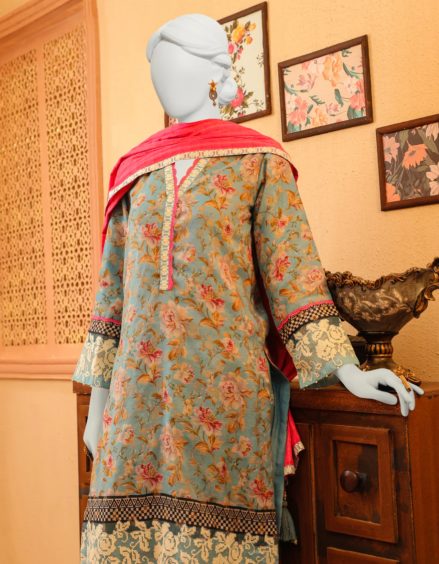 BLUE LAWN 3PC STITCHED | JJPW-S-JPWS-US-23-638 FB/REVIVE - Image 3