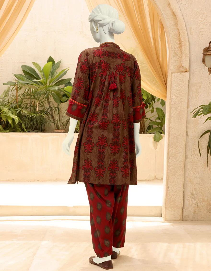 BROWN CAMBRIC 2PC STITCHED | JJPW-S-JW2-US-22-2001 FB/NINEVA - Image 2