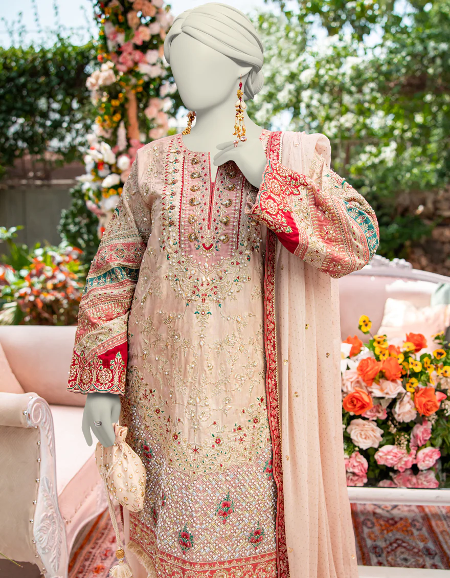BEIGE RAW SILK 3PC STITCHED | JJPW-W-JPS-24-3946 FB/INARA-1 - Image 3