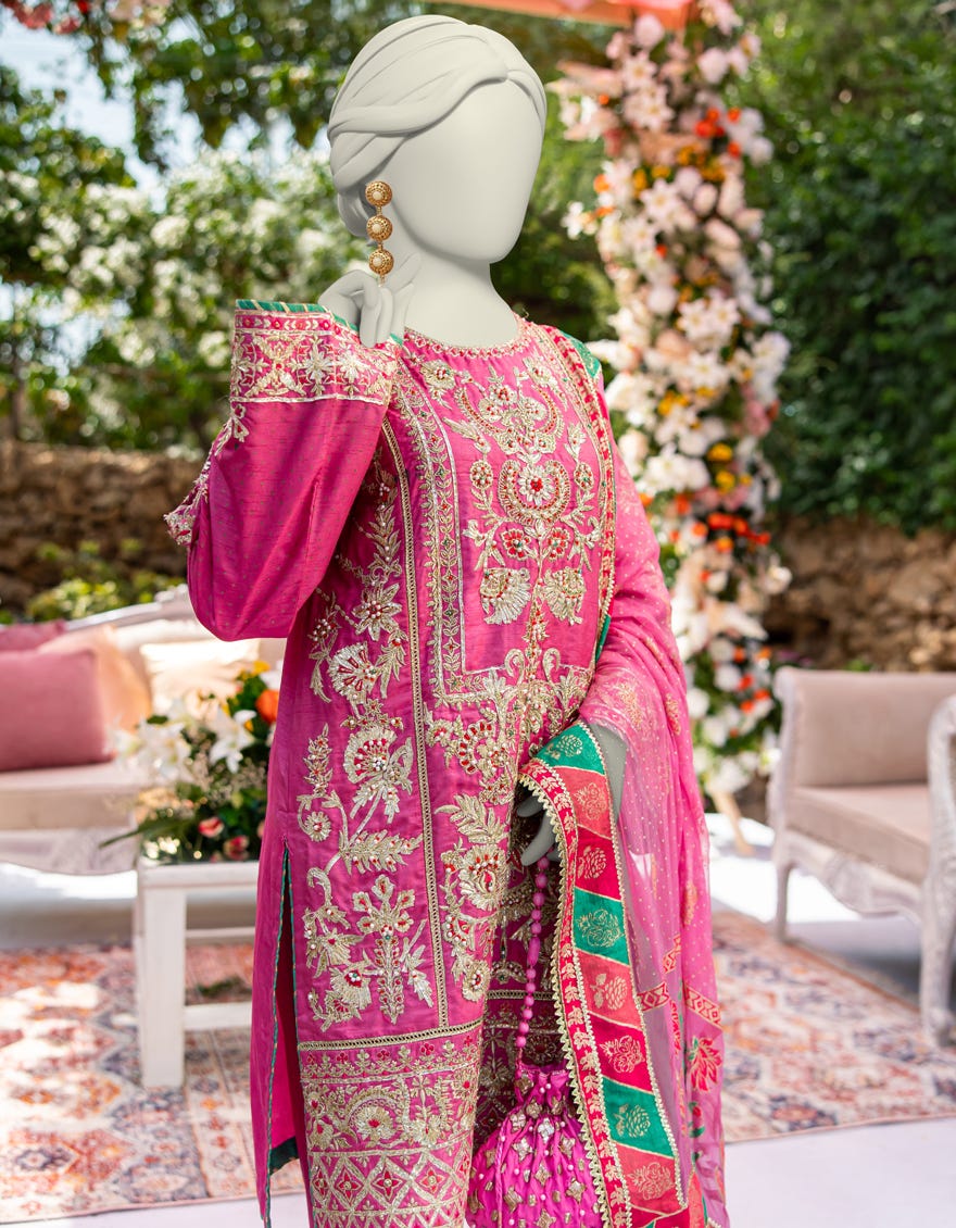 PINK RAW SILK 3PC STITCHED | JJPW-W-JPS-24-3948 FB/INARA-3 - Image 2