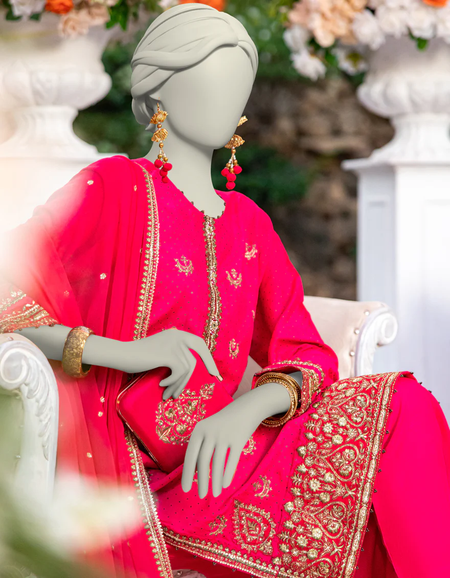 PINK RAW SILK 3PC STITCHED | JJPW-W-JPS-24-3951 FB/INARA-6 - Image 3