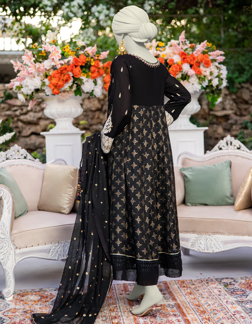 BLACK JACQUARD 3PC STITCHED | JJPW-W-JPS-24-3954 FB/INARA-9 - Image 2