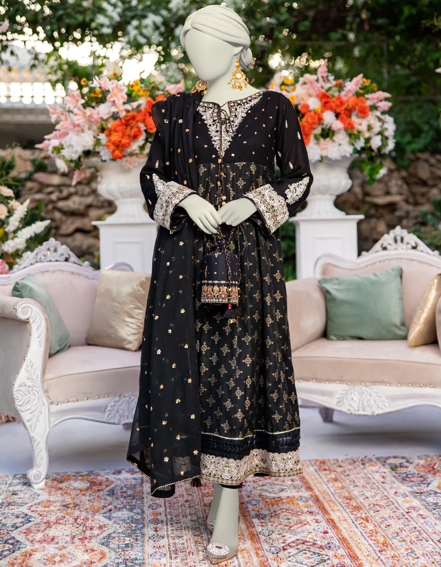 BLACK JACQUARD 3PC STITCHED | JJPW-W-JPS-24-3954 FB/INARA-9 - Image 4