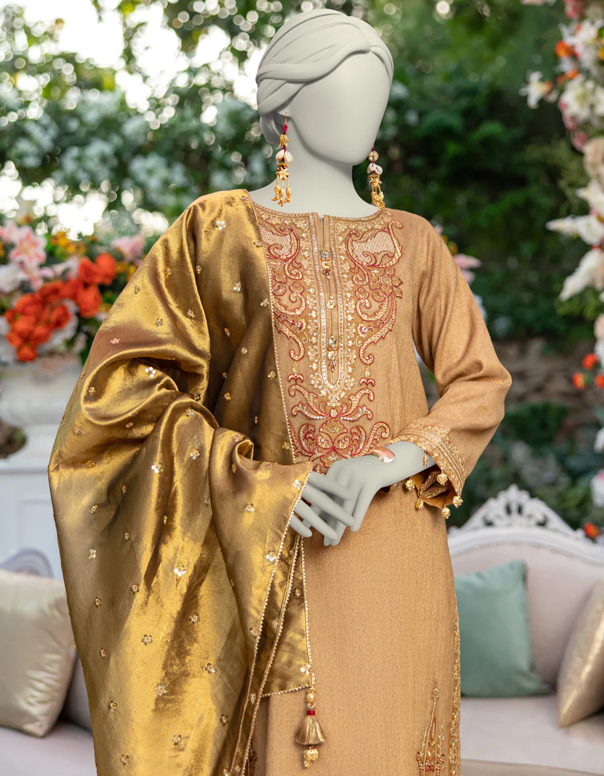 ORANGE KHADDI 3PC STITCHED | JJPW-W-JPS-24-3957 FB/INARA-12 - Image 2