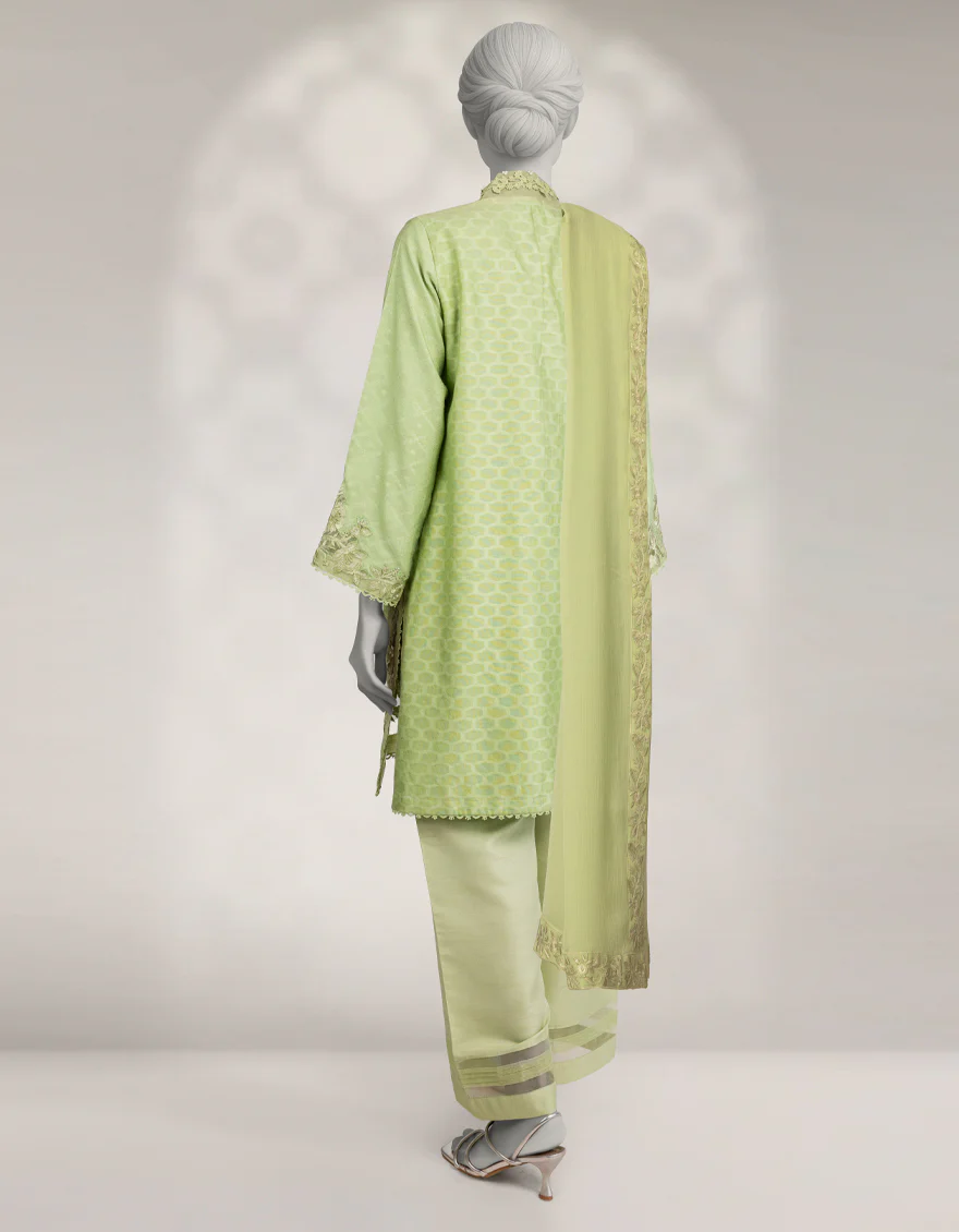 GREEN JACQUARD 3PC STITCHED | JJPW-W-JPS-25-3952 FB/MUSE-3 - Image 3