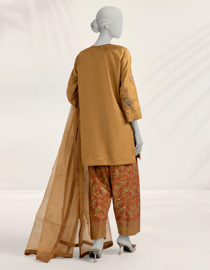 GOLDEN VISCOSE 3PC STITCHED | JJPW-W-JPS-25-3985 FB/INARA-2 - Image 2