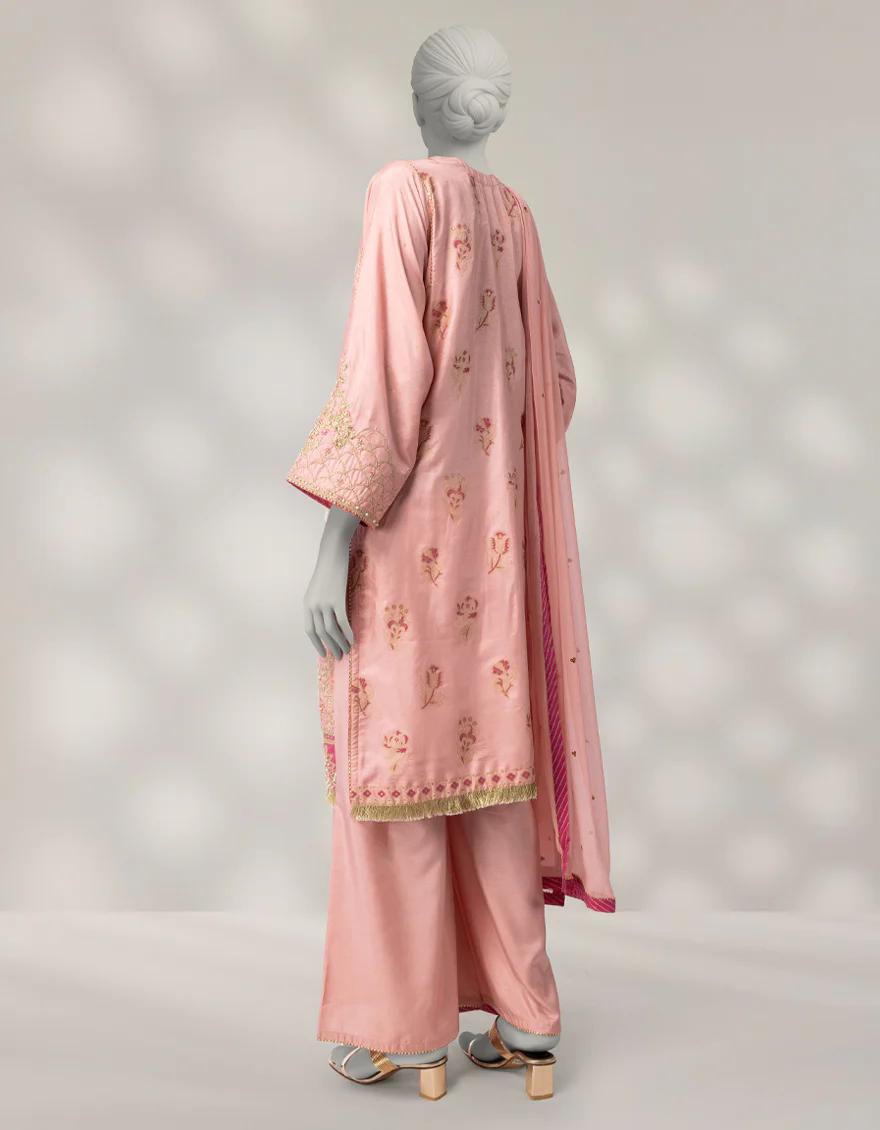 PEACH RAW SILK 3PC STITCHED | JJPW-W-JPS-25-3992 FB/INARA-02 - Image 3