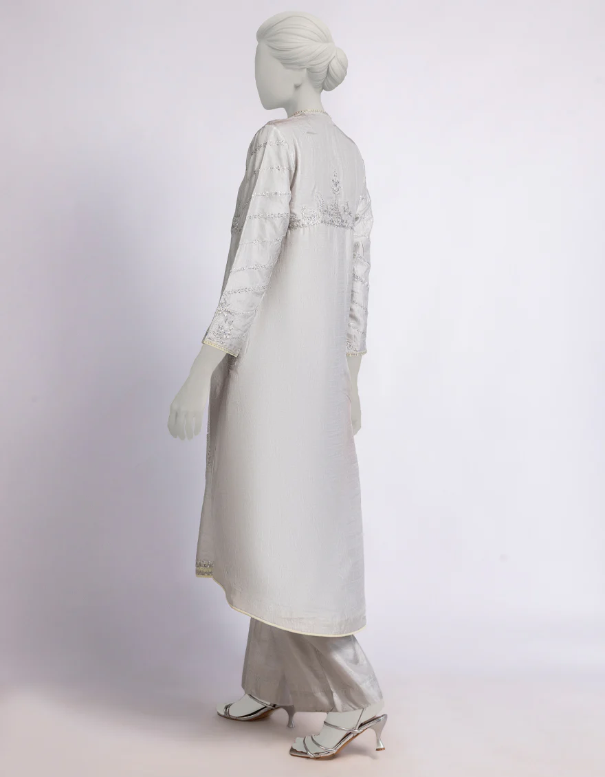 GREY RAW SILK 2PC STITCHED | JJPW-W-JPS-25-4049 FB/ELFESYA-03 - Image 2