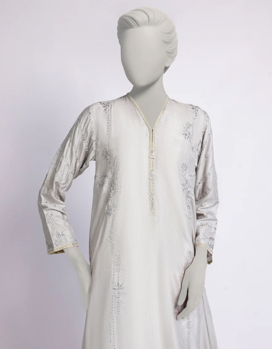 GREY RAW SILK 2PC STITCHED | JJPW-W-JPS-25-4049 FB/ELFESYA-03 - Image 3
