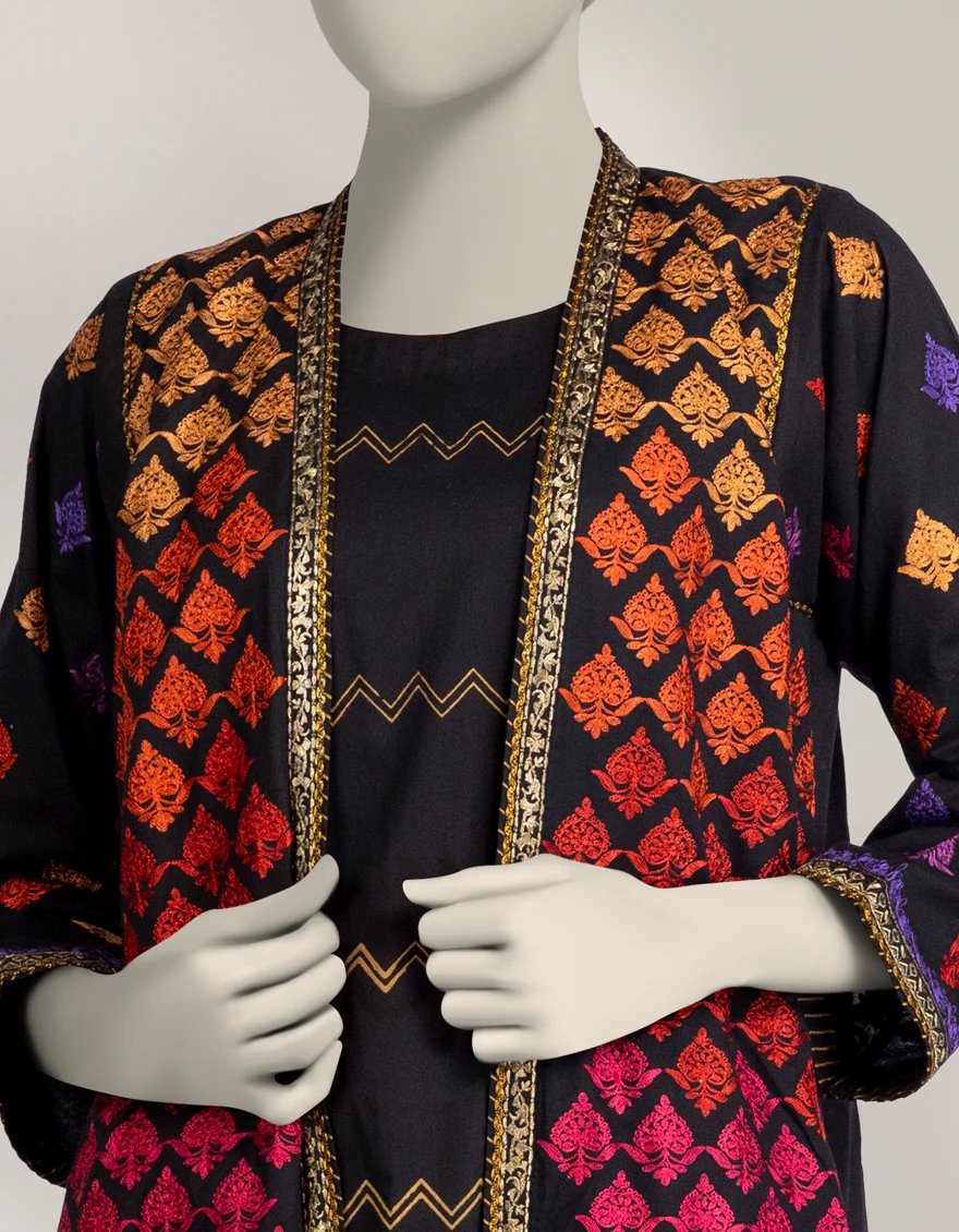 BLACK LAWN SILK 2PC STITCHED | JJPW-W-JPS-25-4086 FB/ELFESYA-01 - Image 3