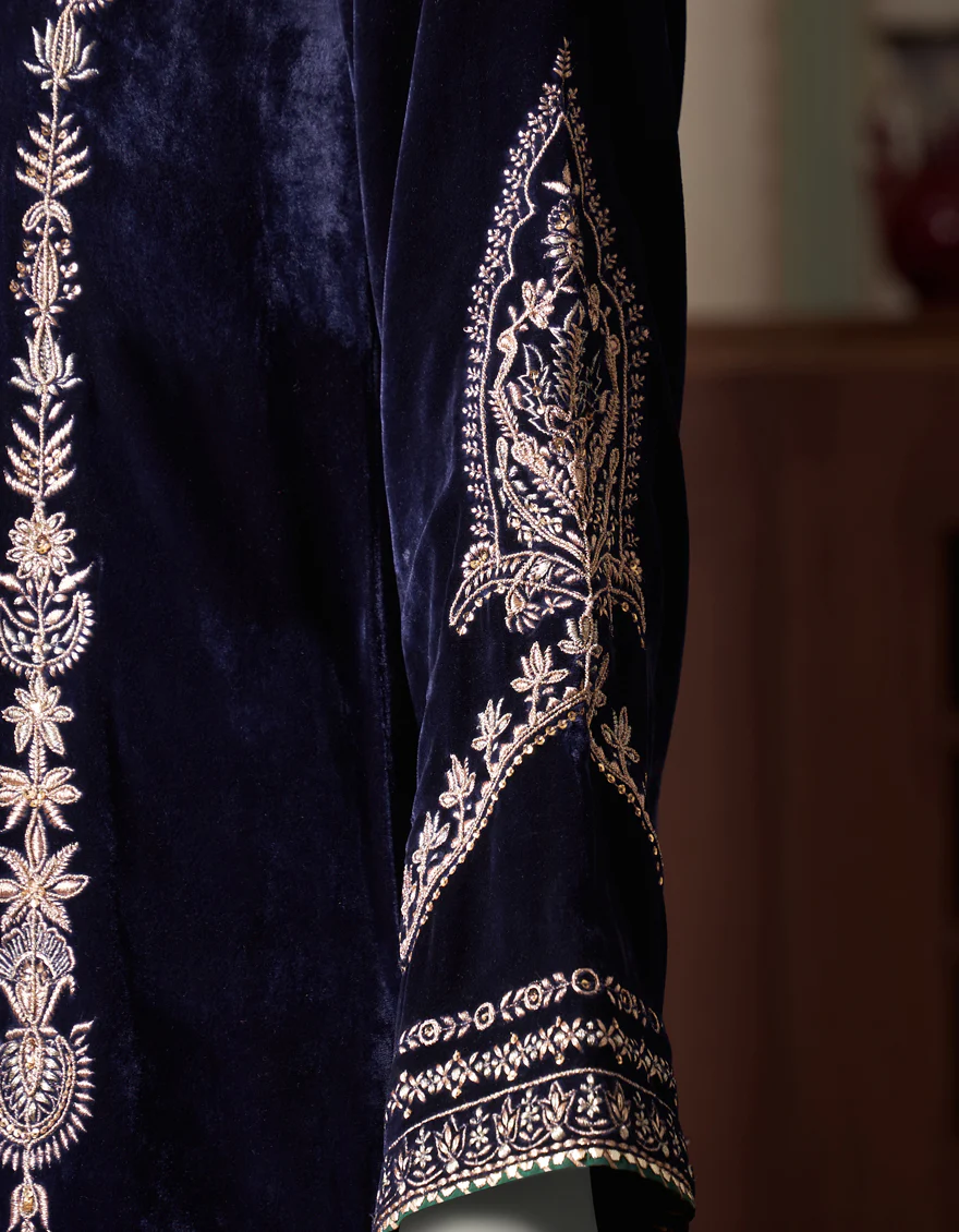 INDIGO VELVET 3PC STITCHED | JJPW-W-JPS-US-23-3944 FB/JH-239 - Image 3