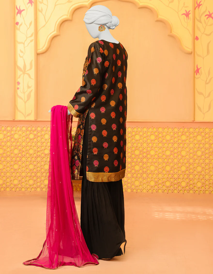 BLACK JACQUARD 3PC STITCHED | JJPW-W-JPWF-US-23-105 FB/JT-963 - Image 2