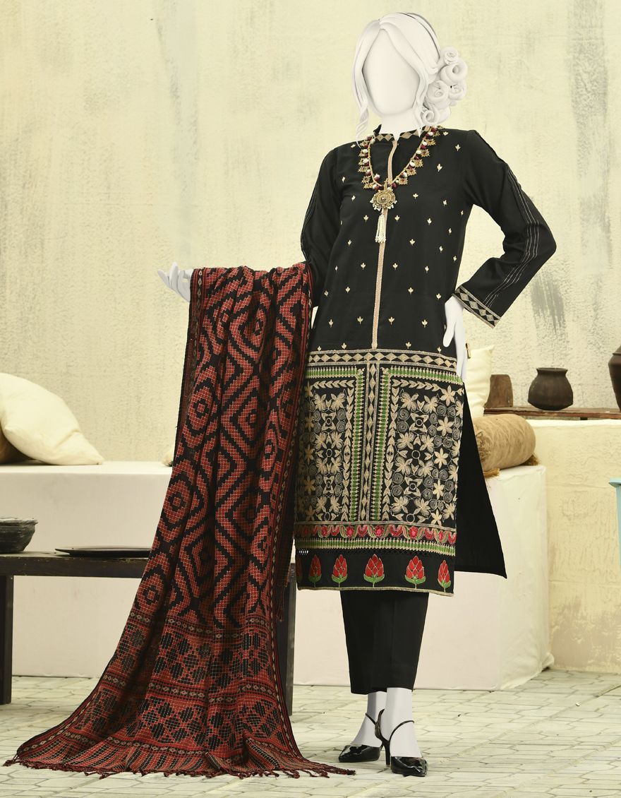 BLACK LAWN 3PC STITCHED | JJPW-W-JPWS-US-21-276 FB/RFD - Image 3