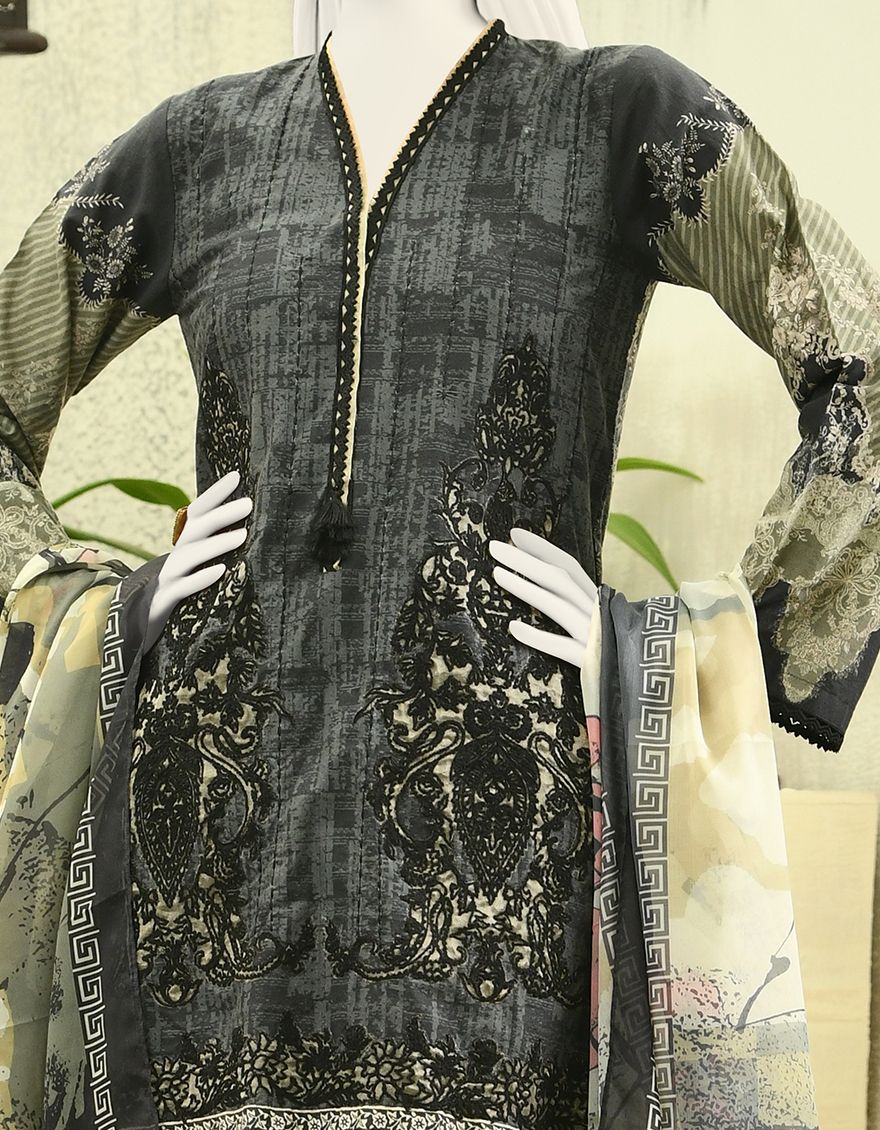 BLACK CAMBRIC 3PC STITCHED | JJPW-W-JPWS-US-21-282 FB/AUTUMN BLAZE - Image 4