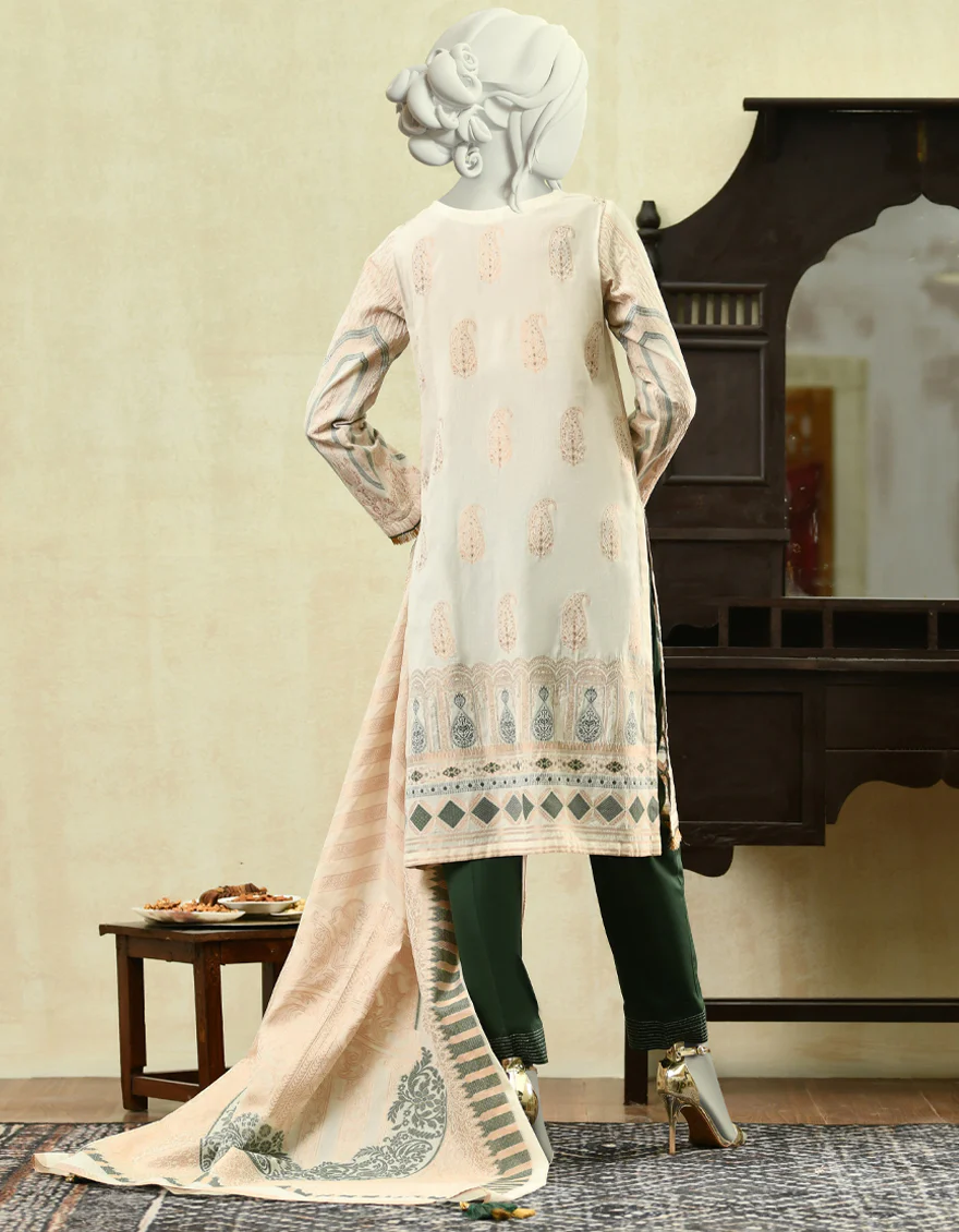 OFF-WHITE JACQUARD 3PC STITCHED | JJPW-W-JPWS-US-22-414 FB/NORA - Image 2