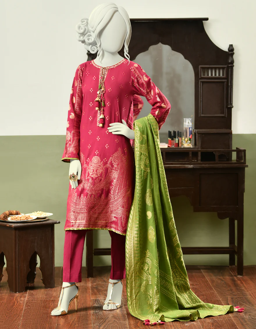 MAGENTA JACQUARD 3PC STITCHED | JJPW-W-JPWS-US-22-415 FB/ESCAPE - Image 2