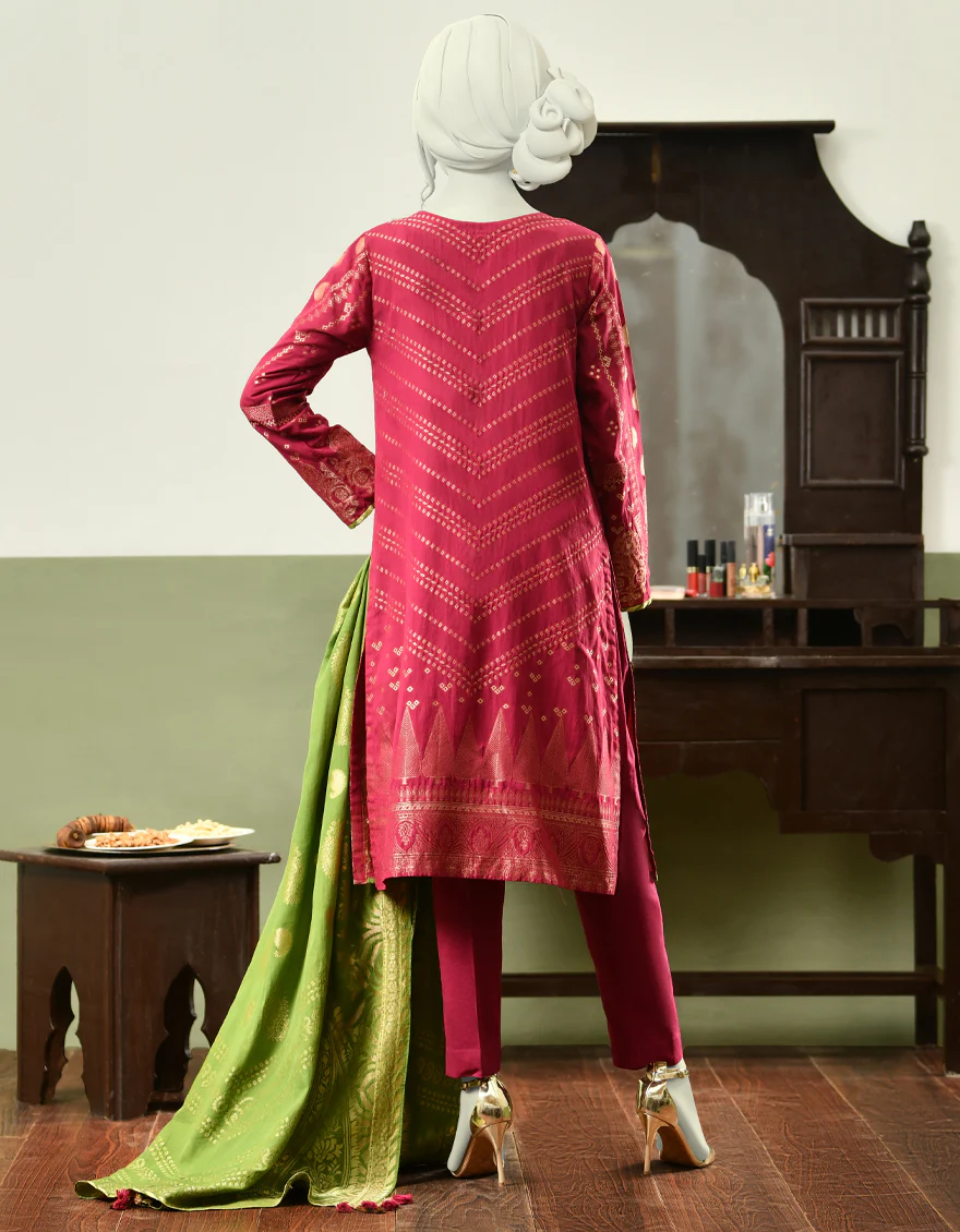 MAGENTA JACQUARD 3PC STITCHED | JJPW-W-JPWS-US-22-415 FB/ESCAPE - Image 3