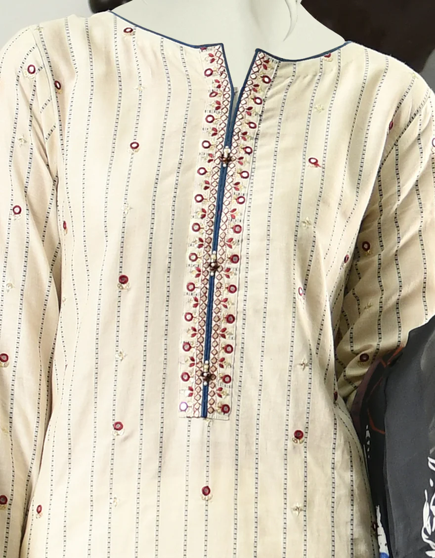 OFF WHITE JACQUARD 3PC STITCHED | JJPW-W-JPWS-US-22-417 FB/DUSK - Image 3