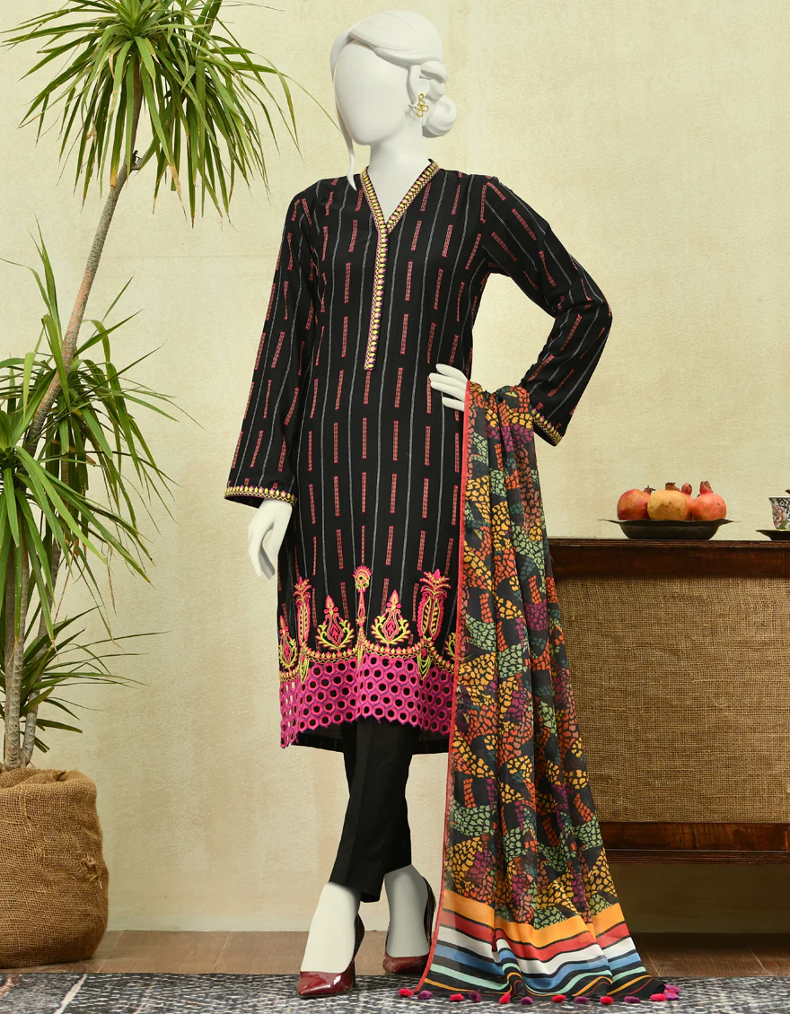 BLACK JACQUARD 3PC STITCHED | JJPW-W-JPWS-US-22-419 FB/CHEETAH - Image 5