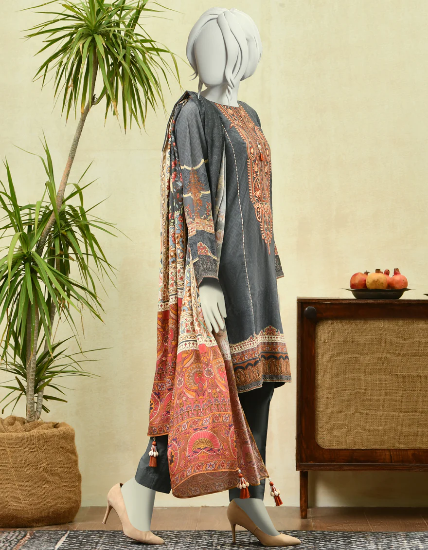 GREY CAMBRIC 3PC STITCHED | JJPW-W-JPWS-US-22-423 FB/CASPER - Image 2