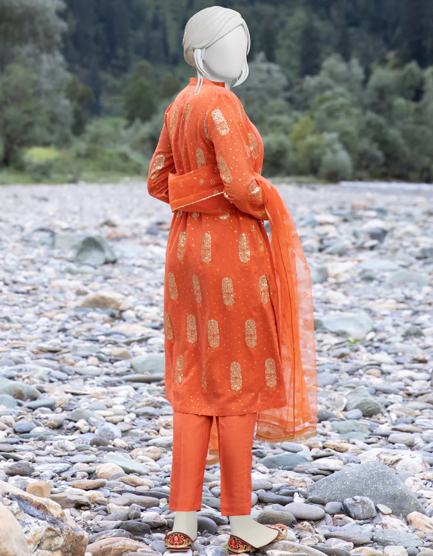 ORANGE VISCOSE 3PC STITCHED | JJPW-W-JPWS-US-22-461 FB/FF-462 - Image 2