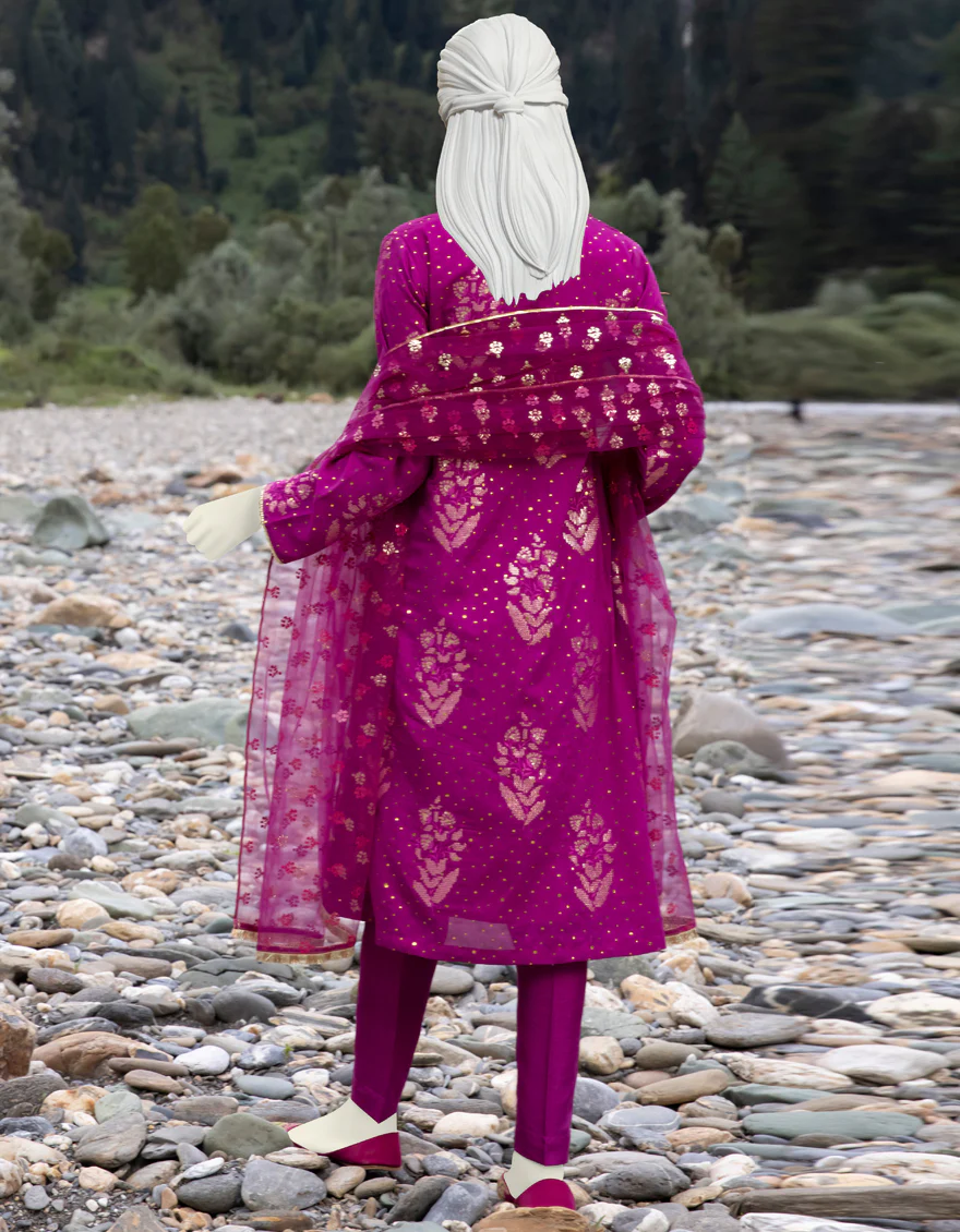 MAGENTA VISCOSE 3PC STITCHED | JJPW-W-JPWS-US-22-463 FF-462 - Image 2