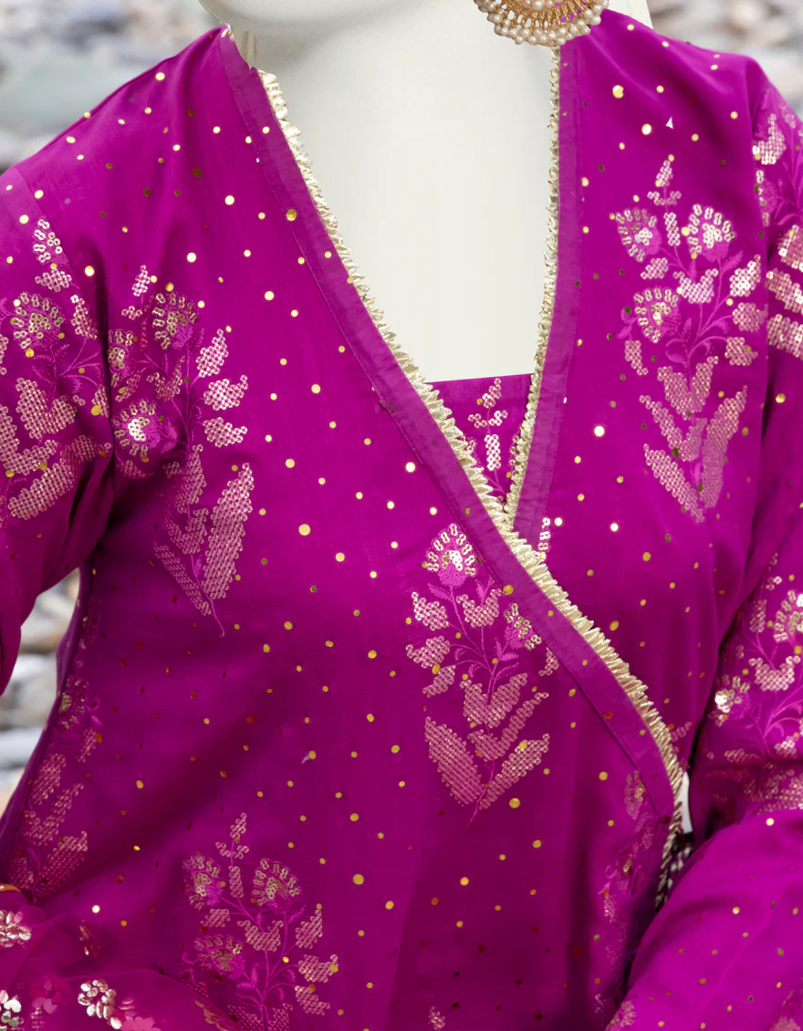 MAGENTA VISCOSE 3PC STITCHED | JJPW-W-JPWS-US-22-463 FF-462 - Image 3