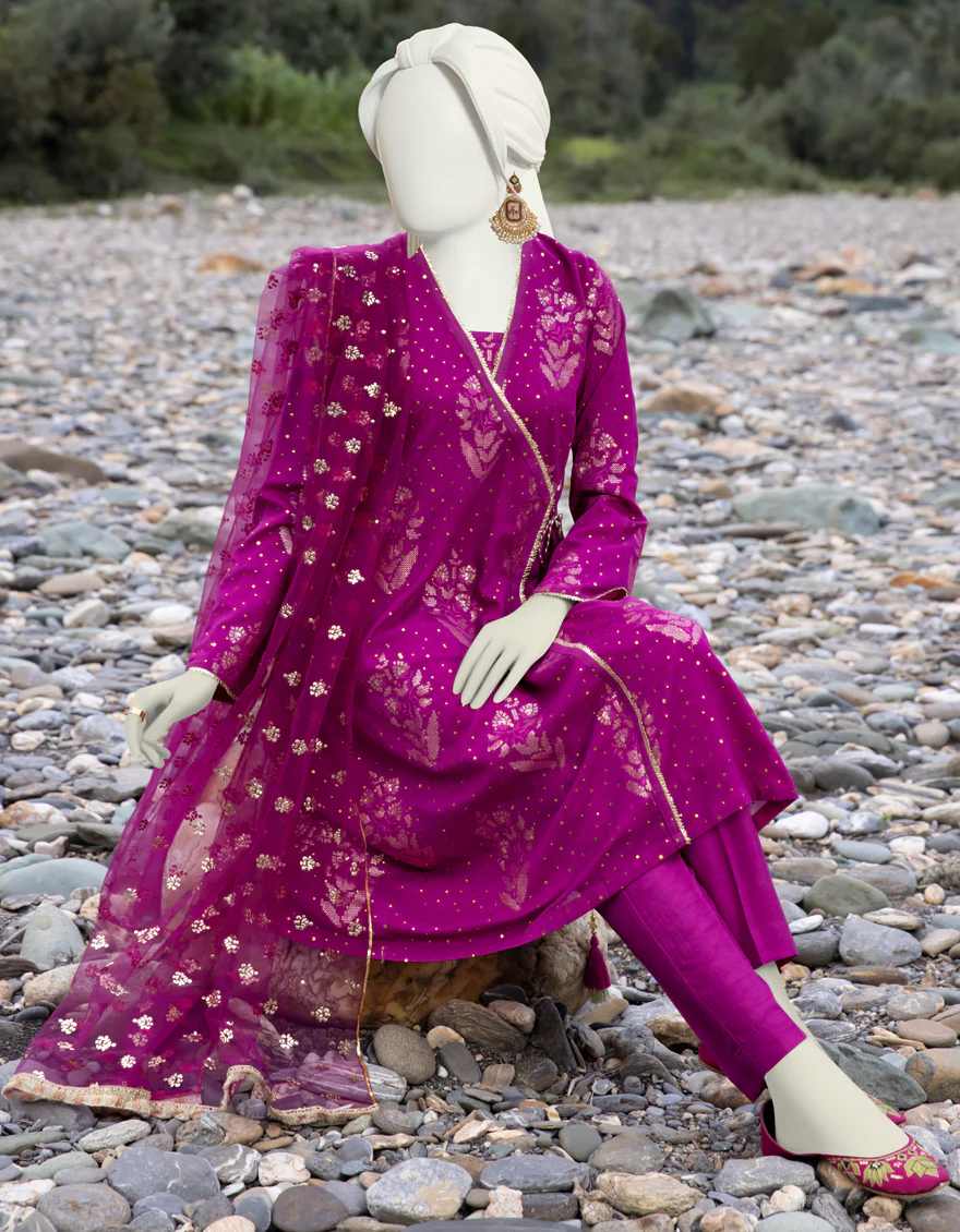 MAGENTA VISCOSE 3PC STITCHED | JJPW-W-JPWS-US-22-463 FF-462 - Image 4