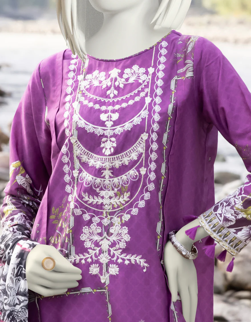 PURPLE CAMBRIC 3PC STITCHED | JJPW-W-JPWS-US-22-467 FB/ABSTRACT (22-5124) - Image 3