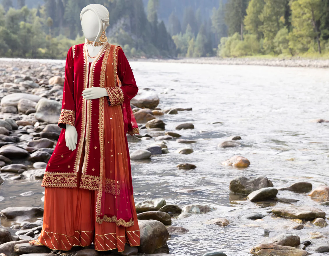 RED VELVET 3PC STITCHED | JJPW-W-JPWS-US-22-487 FB/FF-328 - Image 5
