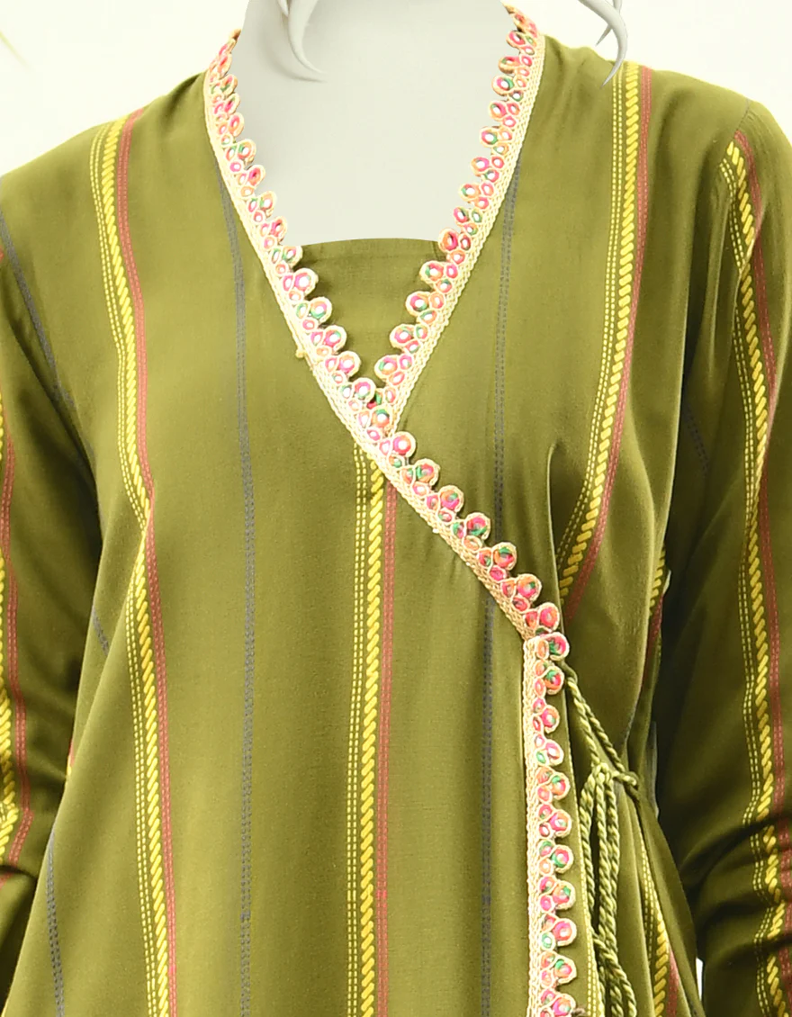 GREEN DYED 3PC STITCHED | JJPW-W-JPWS-US-22-502 FB/DYED SUSI RANGOLI - Image 5
